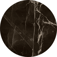 Round dark marble with white veining